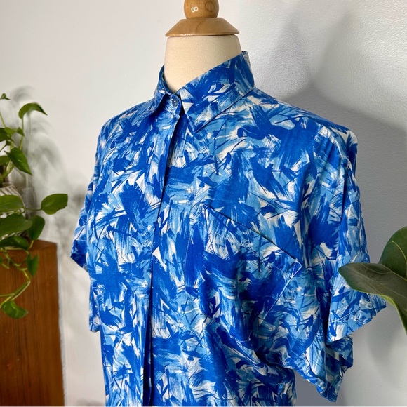 Vintage United Colors of Benetton silk midi dress - Picture 2 of 7